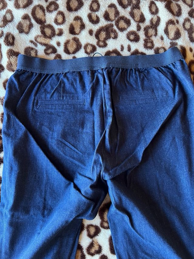 Pantalones elásticos azules