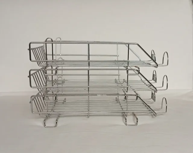 Schedario in metallo a 3 livelli