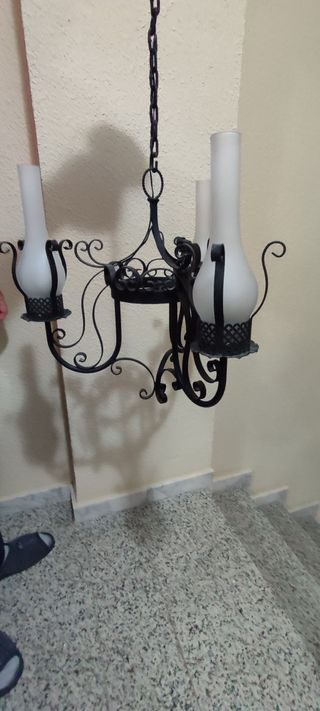 Lámpara de forja 3 brazos