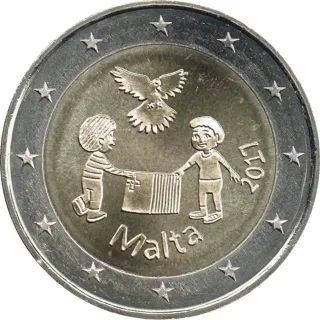 4 monedas 2 € Malta Conmemorativa  Diferentes años