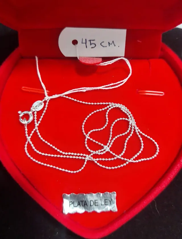 Cadena de 40cm de Plata de Ley 