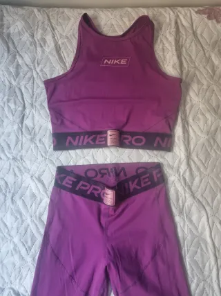 Conjunto Deportivo Nike Pro Morado T. S.