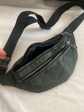 Riñonera militar camuflaje doble cremallera