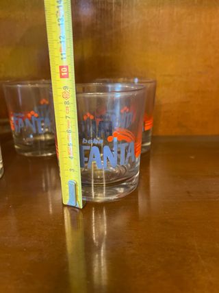 Juego 5 vasos Fanta vintage
