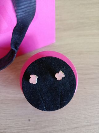 Pendientes Tous Plata Rosa Osito