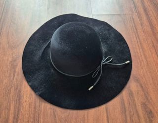 Sombrero Negro Ala Ancha Mujer