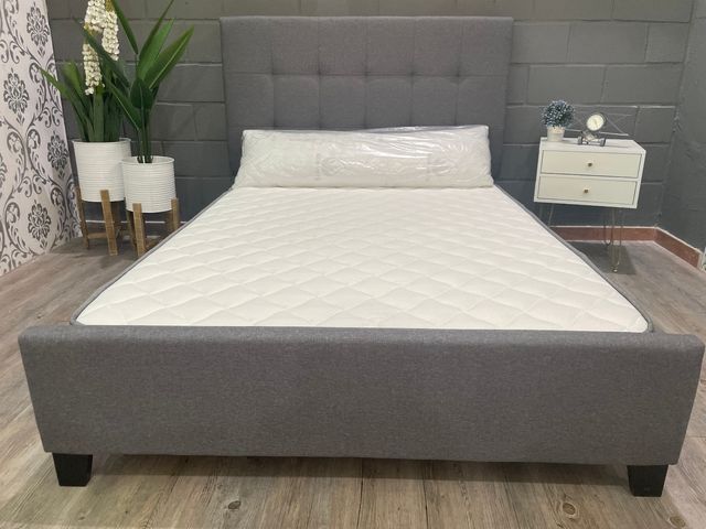 Cama Matrimonio Gris 135x190cm
