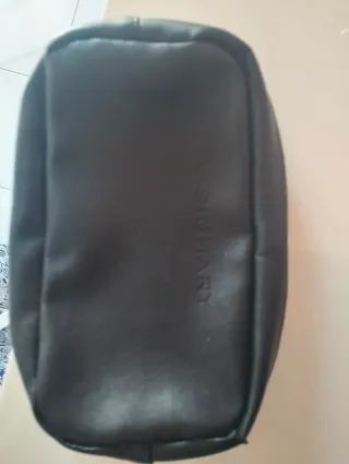 Pochette uomo in pelle nera