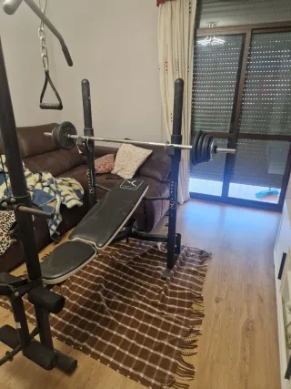 BANCO DE PESAS Y MUSCULACION CON POLEA RACK 