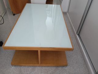 Mesa de centro madera y cristal
