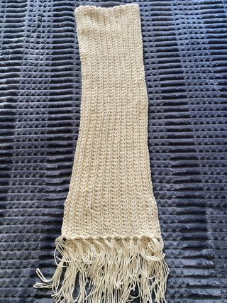 Bufanda 100% Baby Alpaca color hueso beige