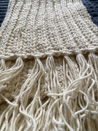 Bufanda 100% Baby Alpaca color hueso beige