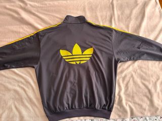 Chaqueta Adidas Vintage Gris y Amarillo