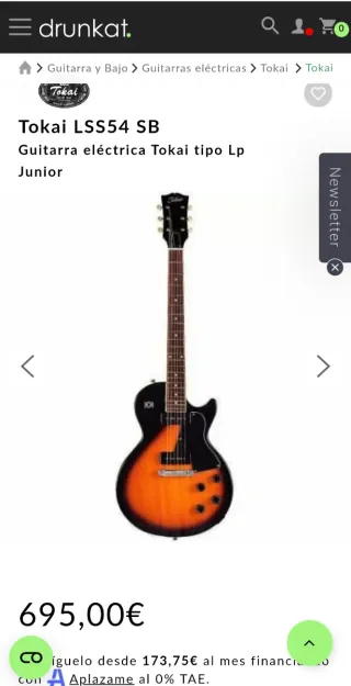 Guitarra Tokai LSS54 SB Sunburst ÚLTIMA OFERTA