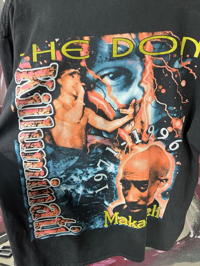 Camiseta Makaveli 2Pac Vintage Bootleg Talla L