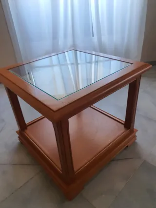 Mesa de centro madera y cristal