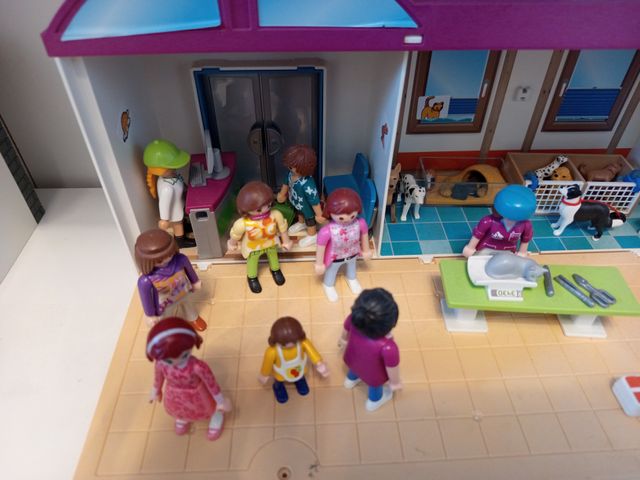 Clínica Veterinaria Playmobil con Figuras