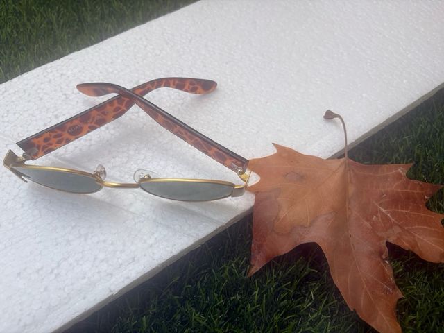 Gafas Vintage Italianas Diseño Oro Marrón Unisex