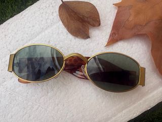 Gafas Vintage Italianas Diseño Oro Marrón Unisex