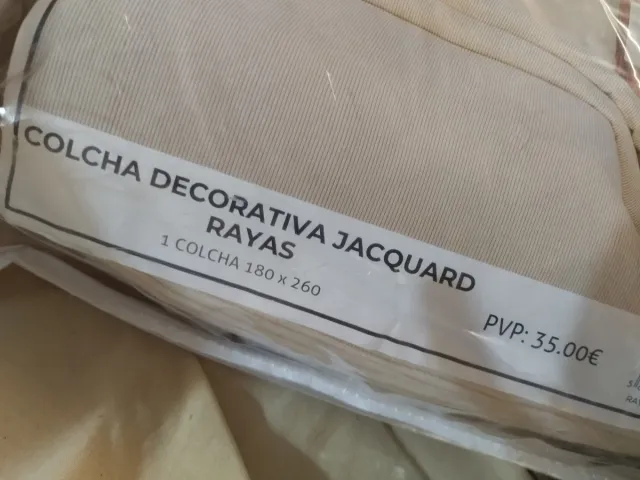 Colcha Decorativa Jacquard Rayas 180x260