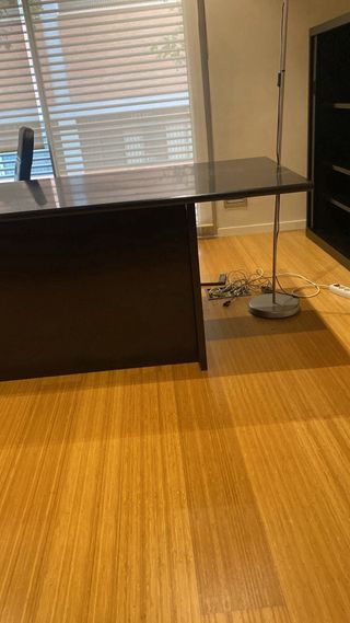 Escritorio de oficina negro 200x90