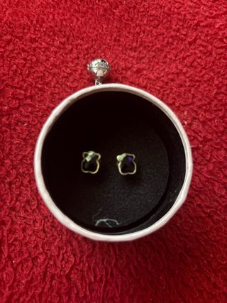 Pendientes Tous Onix Plata