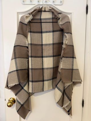 Chal manta grande NATURA – tonos beige y marrón