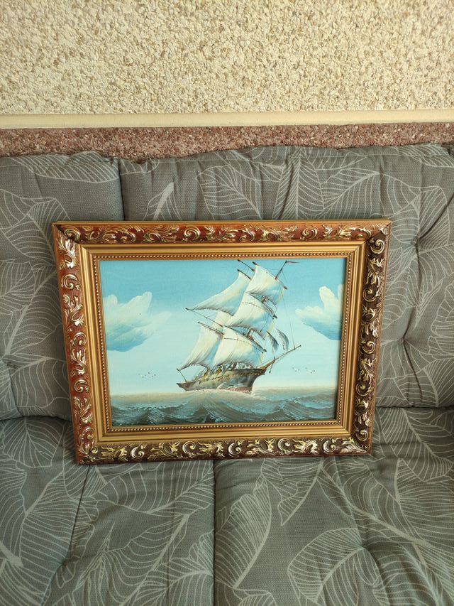 Cuadro Barco Velero Olas Mar