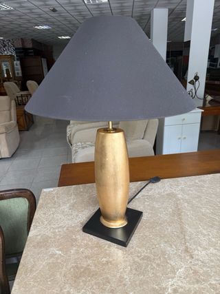 Lámpara de diseño madera y tela