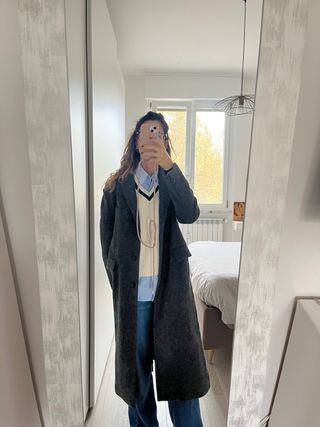 Cappotto Zara Grigio Lama
