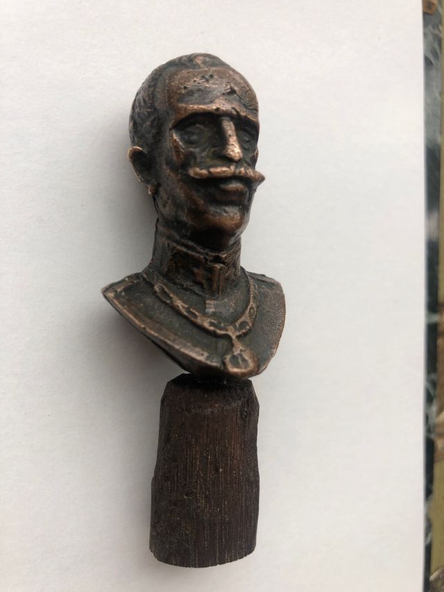 antico Busto bronzo Vittorio Emanuele III SAVOIA