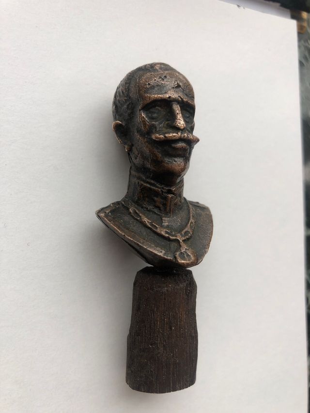 antico Busto bronzo Vittorio Emanuele III SAVOIA