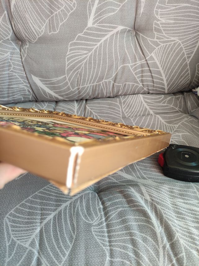 Cuadro Cerámica Frutas y Verduras Dorado