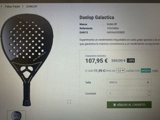 Pala Padel Dunlop Galactica NH