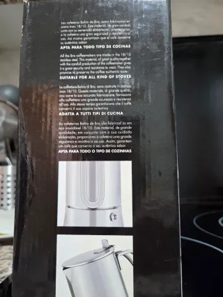 Cafetera Espresso BRA Acero Inoxidable 10 tazas