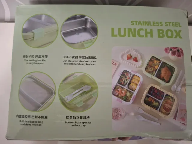 Fiambrera Acero Inoxidable 3 Compartimentos