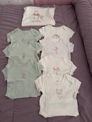 Pack 7 bodys bebé Winnie the Pooh días semana