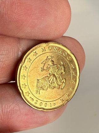 Mónaco 20 Céntimos 2001 Sin Circular