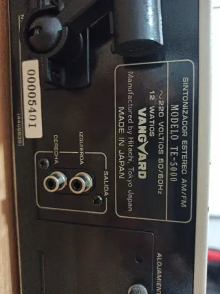 Radio Vanguard TE-5000 Plata