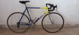 Bicicleta clásica LAIZ azul y amarilla