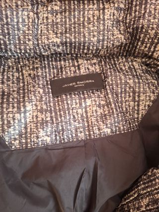 Chaqueta acolchada cuadros blanco y negro