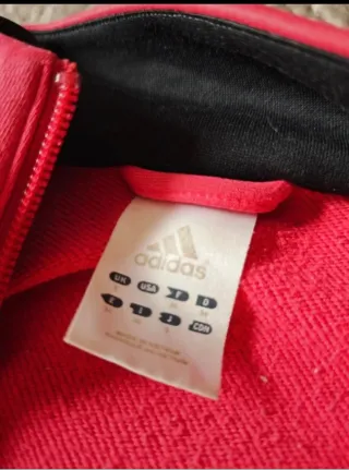 Sudadera Adidas Rosa con Rayas Negras