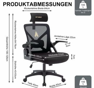 Silla gaming Symino negra