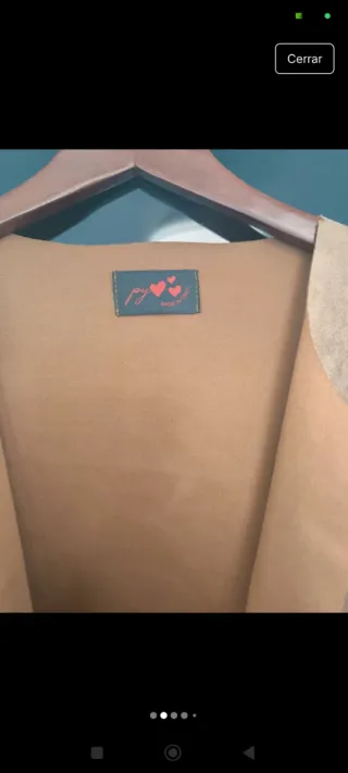 Chaqueta fina ante sintético mujer