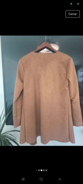 Chaqueta fina ante sintético mujer