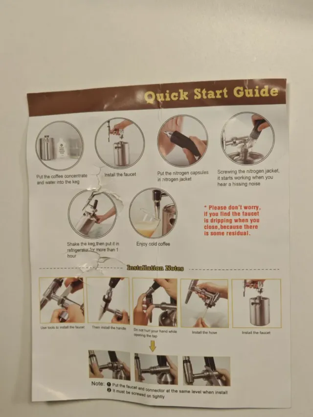 Cafetera Nitro Coffee Keg 64acero inoxidable