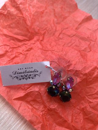 Pendientes Dimitriadis Verdes y Rosas