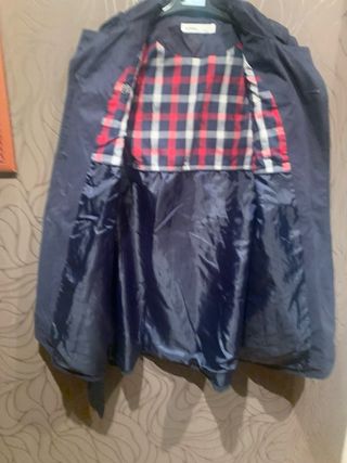 Gabardina tres cuartos azul marino 