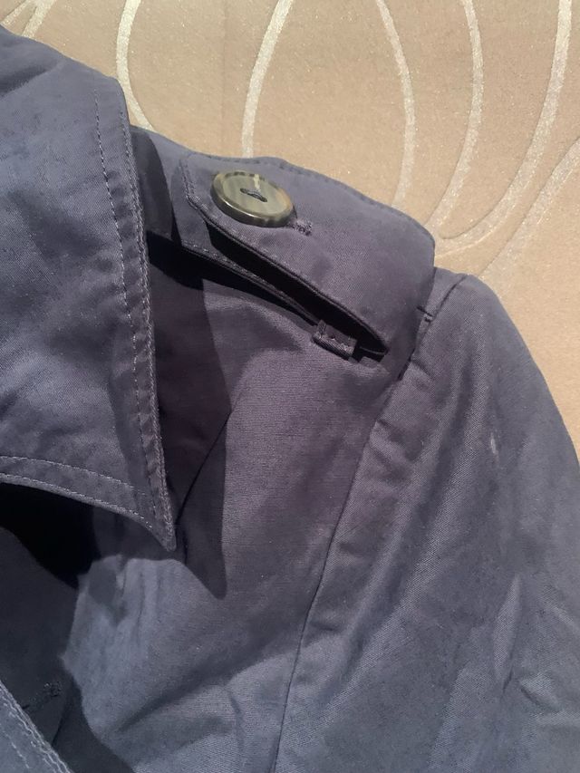 Gabardina tres cuartos azul marino