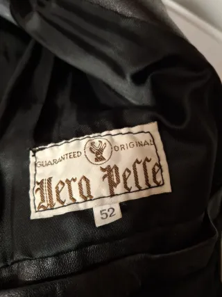 Cappotto Vera Pelle Uomo Taglia 52 Nero